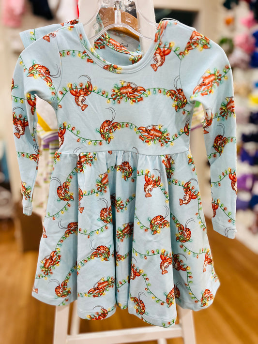 Twinkling Tails Cotton Twirl Dress