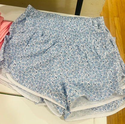 Mini Blue Floral Shorts