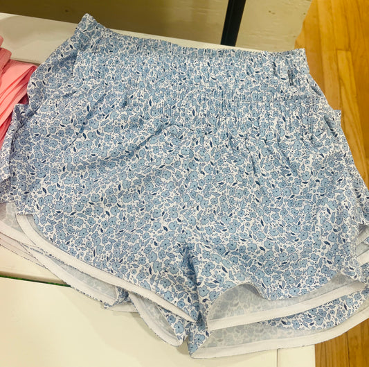 Mini Blue Floral Shorts