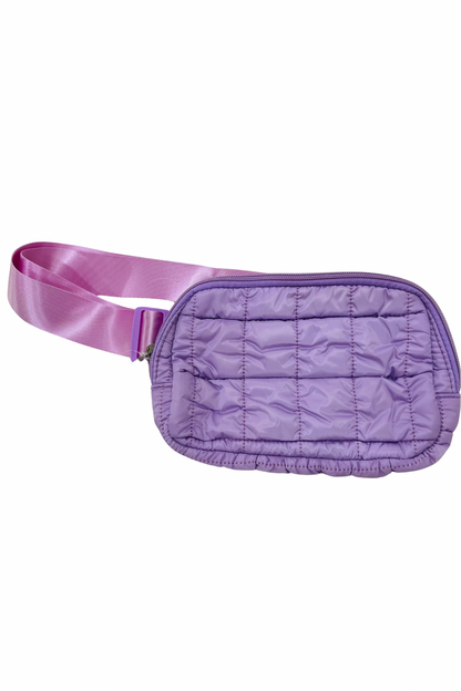 Lavender Quilted Belt Bag