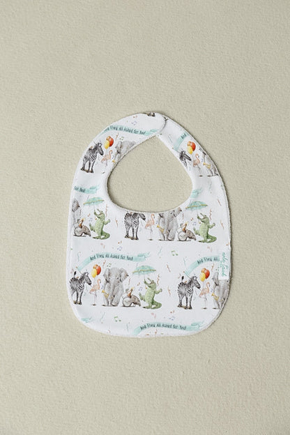 And They All Asked for You Organic Cotton Zoo Bib