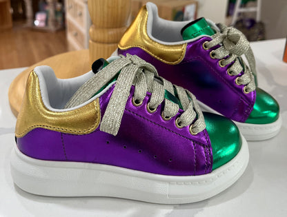 Metallic Mardi Gras Sneakers