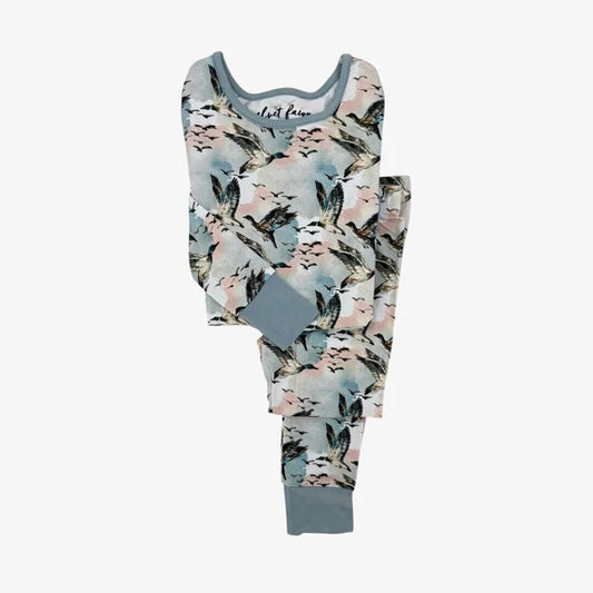 Bamboo Two Piece PJ - Mallard Sky