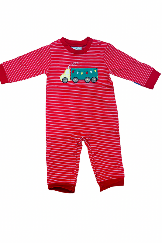 Christmas Lights Boys Romper