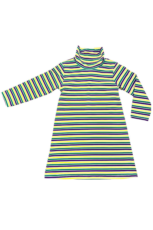 Mardi Gras Striped Dress