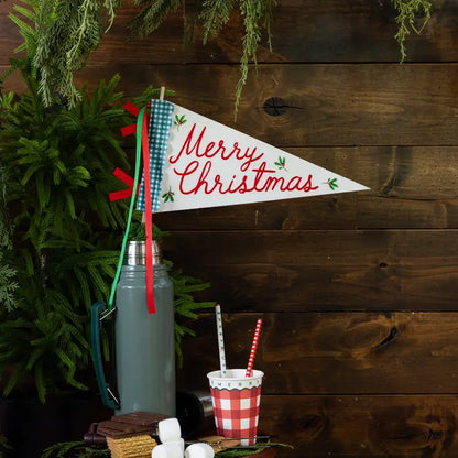 Merry Christmas Felt Pennant Flag