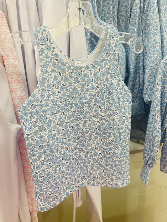 Mini Blue Floral Bra Top