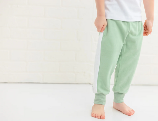 Smoke Green Cotton Joggers