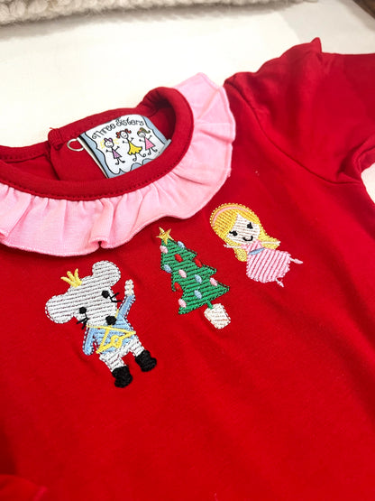 Nutcracker Applique Girls Romper