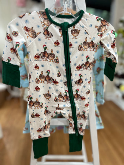 Bamboo Zipper Pajamas - Merry Mallards