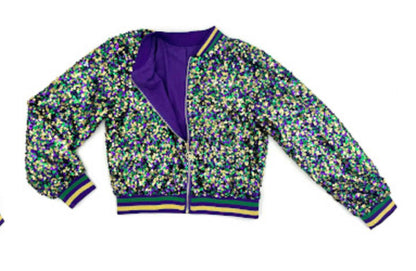 Mardi Gras Confetti Bomber Jacket