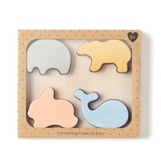 Soft Silicone Mini-Animal Puzzle (4pc)