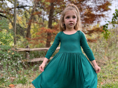 Teagan Reversible Dress in Sage & Pine