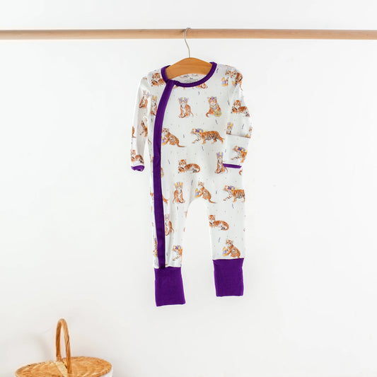 LSU Organic Cotton Zip Up Pajamas