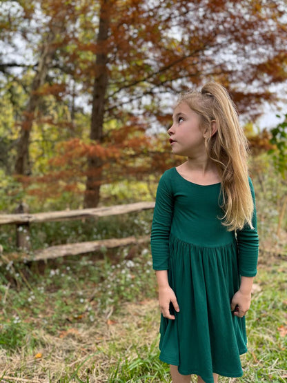 Teagan Reversible Dress in Sage & Pine