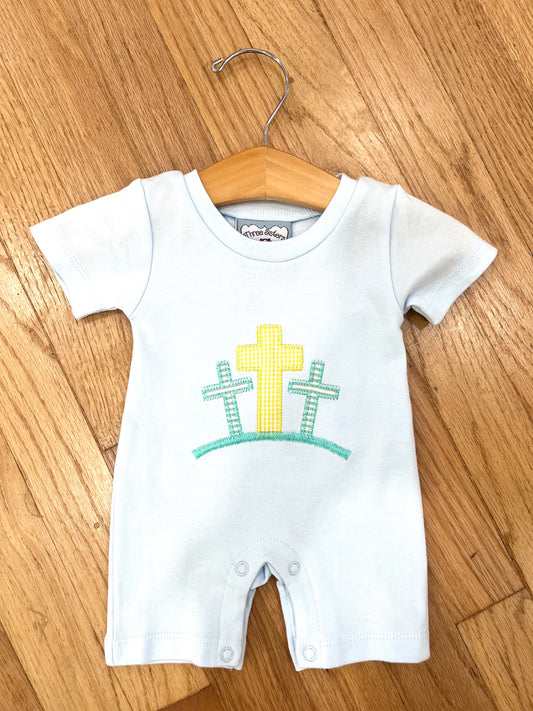 Boys Cross Applique Romper