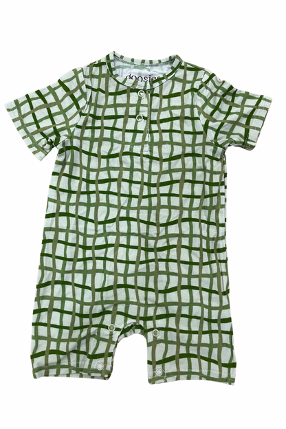 Henley Shortall - Green Wavy Plaid