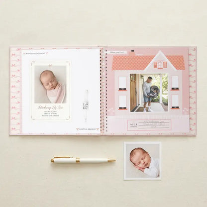 Bowkissed Blush First Year Baby Memory Book