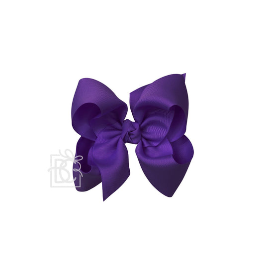 Purple 5.5” Alligator Clip Bow