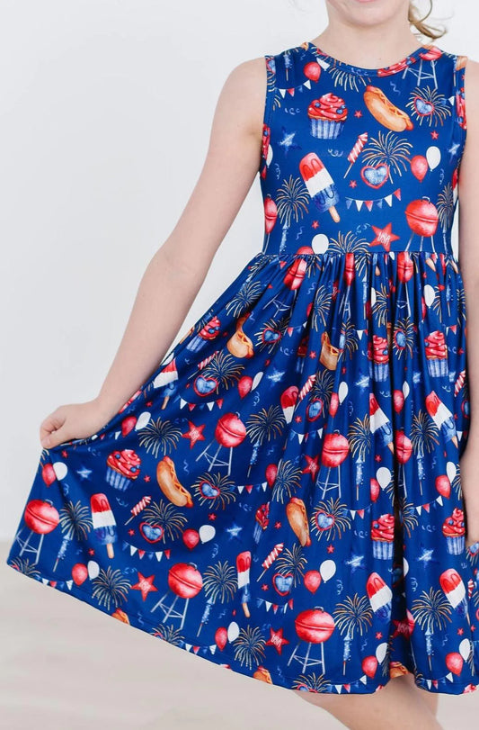 4th of July Tank Twirl Dress