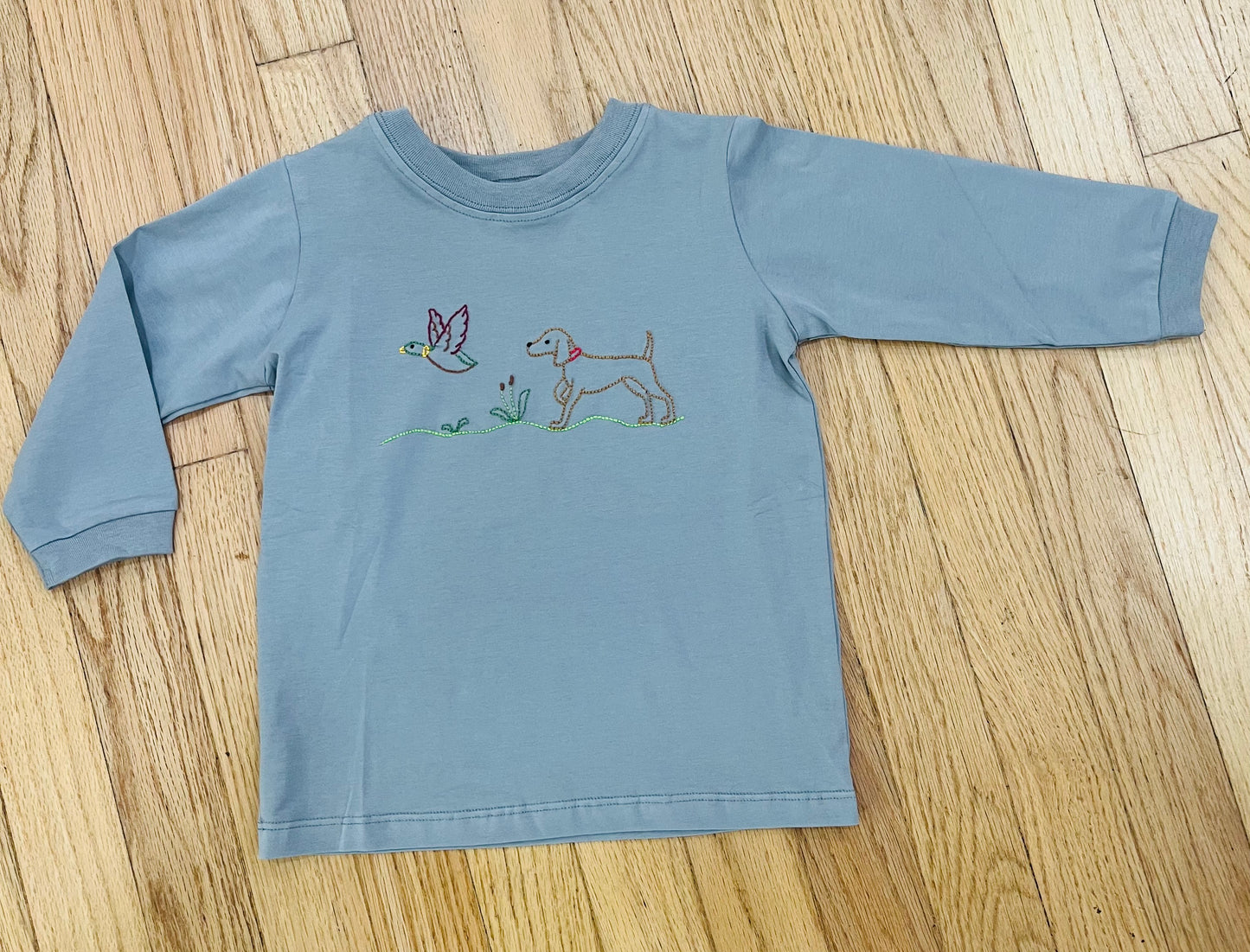 Dog w/Mallard Long Sleeve Shirt