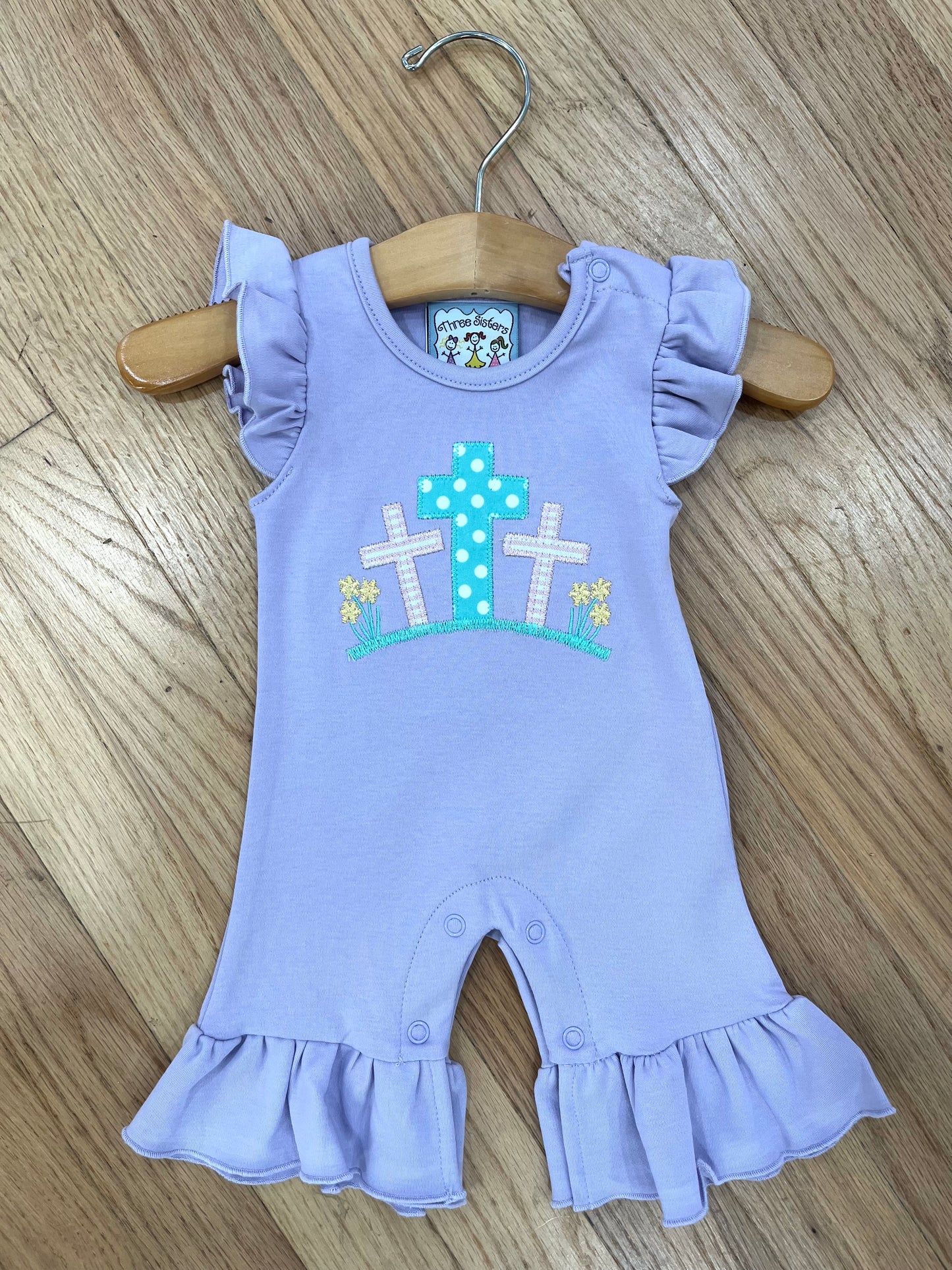 Cross Girls Applique Romper