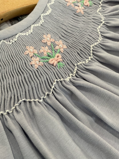 Flower Bouquet Smocked Bishop