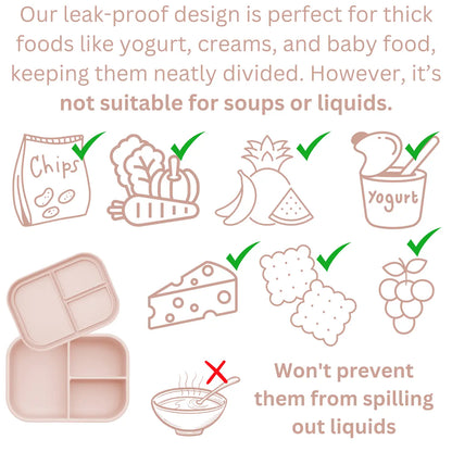 Ali+Oli Leakproof Silicone Bento Box (Blush)