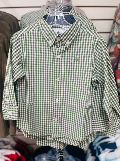 LS Dress Shirt - Vineyard Green/White