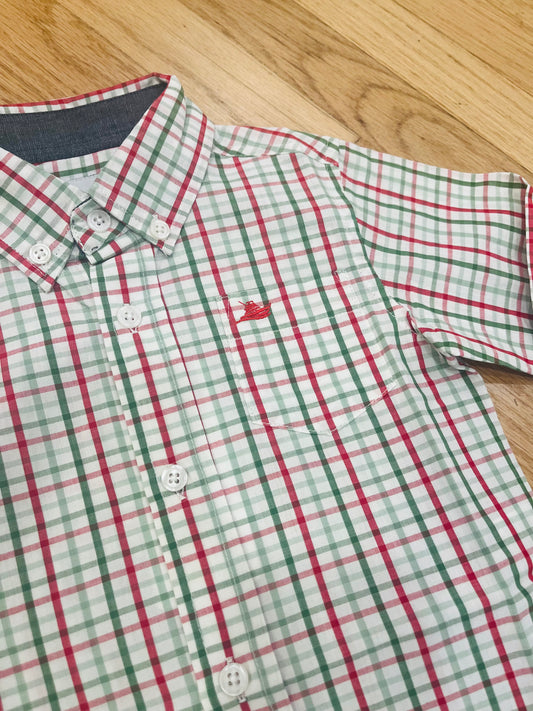 Dress Shirt Green/Red