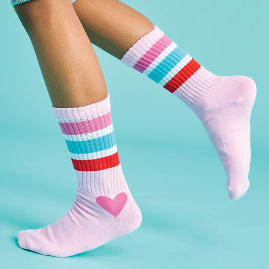 Pink-Striped Socks