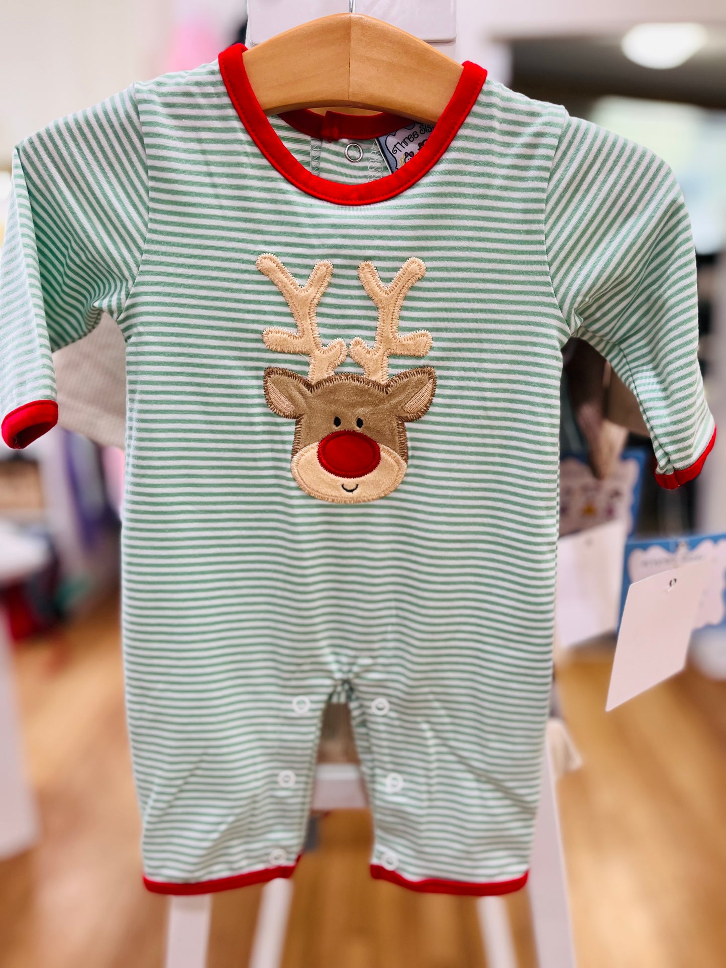 Reindeer Applique Boys Romper