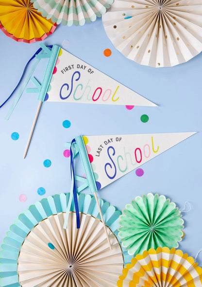 First/Last Day of School Pennant Banner Set