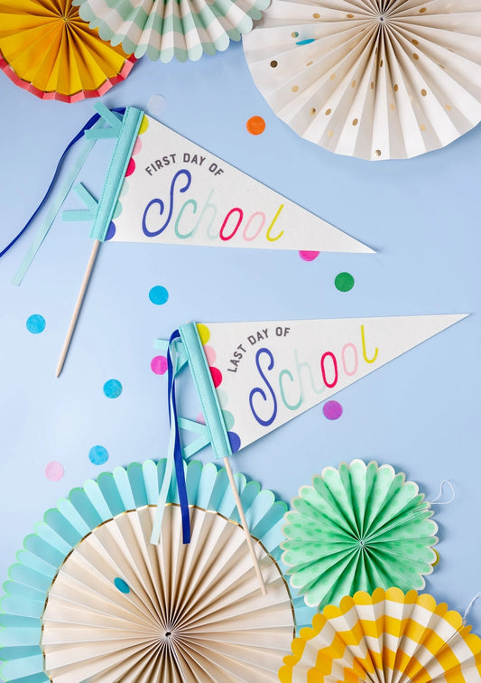 First/Last Day of School Pennant Banner Set