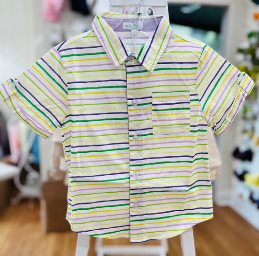 Carnival Time Short Sleeve Collared Shirt