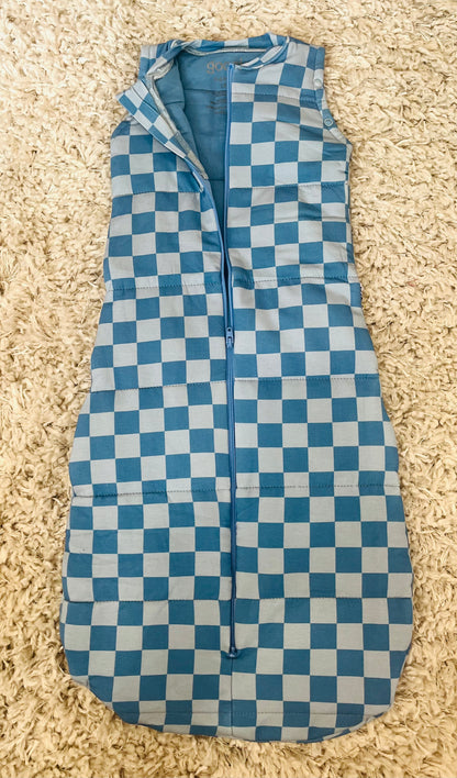 Sleep Sack w/Snaps - Blue Checkerboard