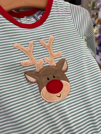 Reindeer Applique Boys Romper