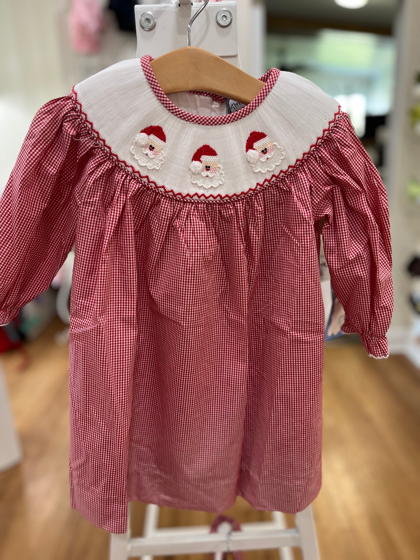 Santa Smocked L/S Bishop
