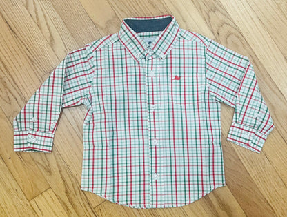 Dress Shirt Green/Red