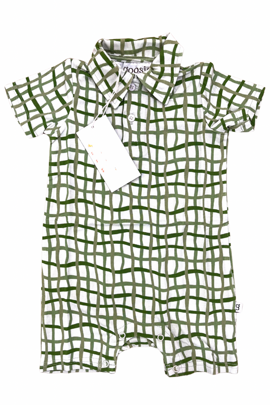 Polo Shortall - Green Wavy Plaid