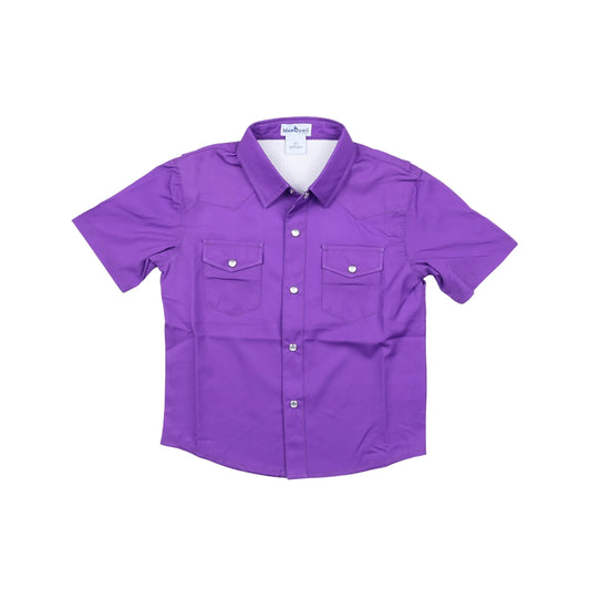 Gameday Purple Pearl Snap SS Shirt