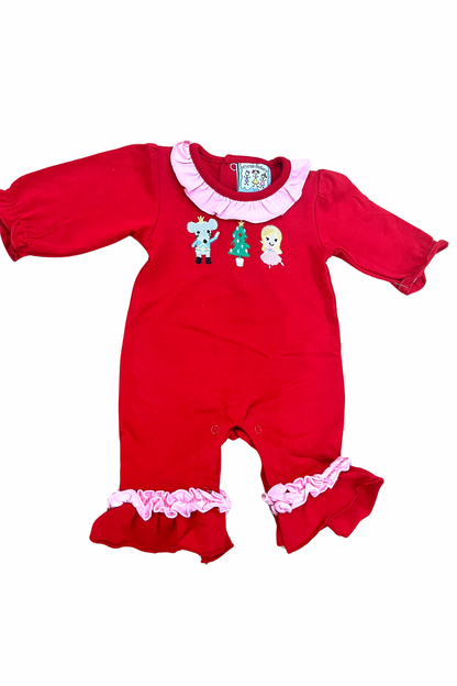 Nutcracker Applique Girls Romper