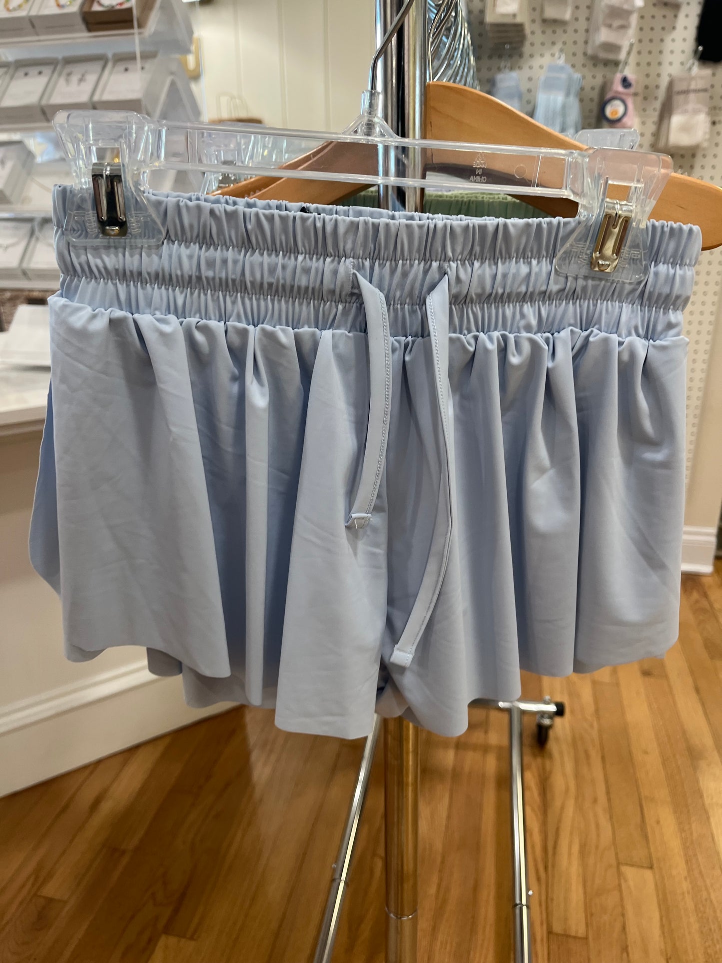 Blue butterfly shorts