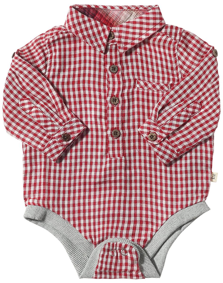 Jasper Woven Onesie - Red Micro Plaid