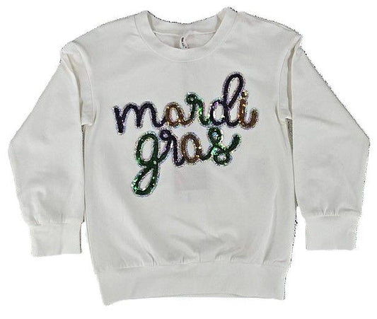 MARDI GRAS SEQUIN LONG SLEEVE TOP