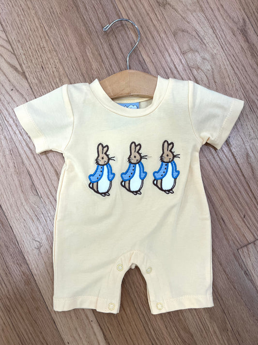 Peter Rabbit Boys Applique Romper