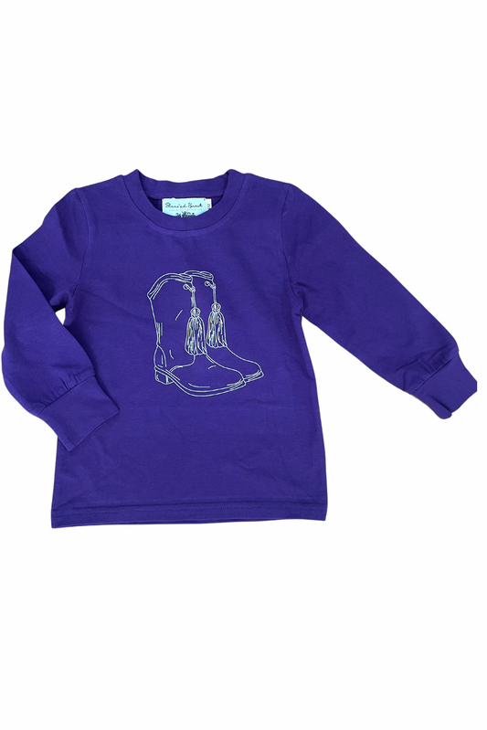 LS Purple Matching Boots Tee