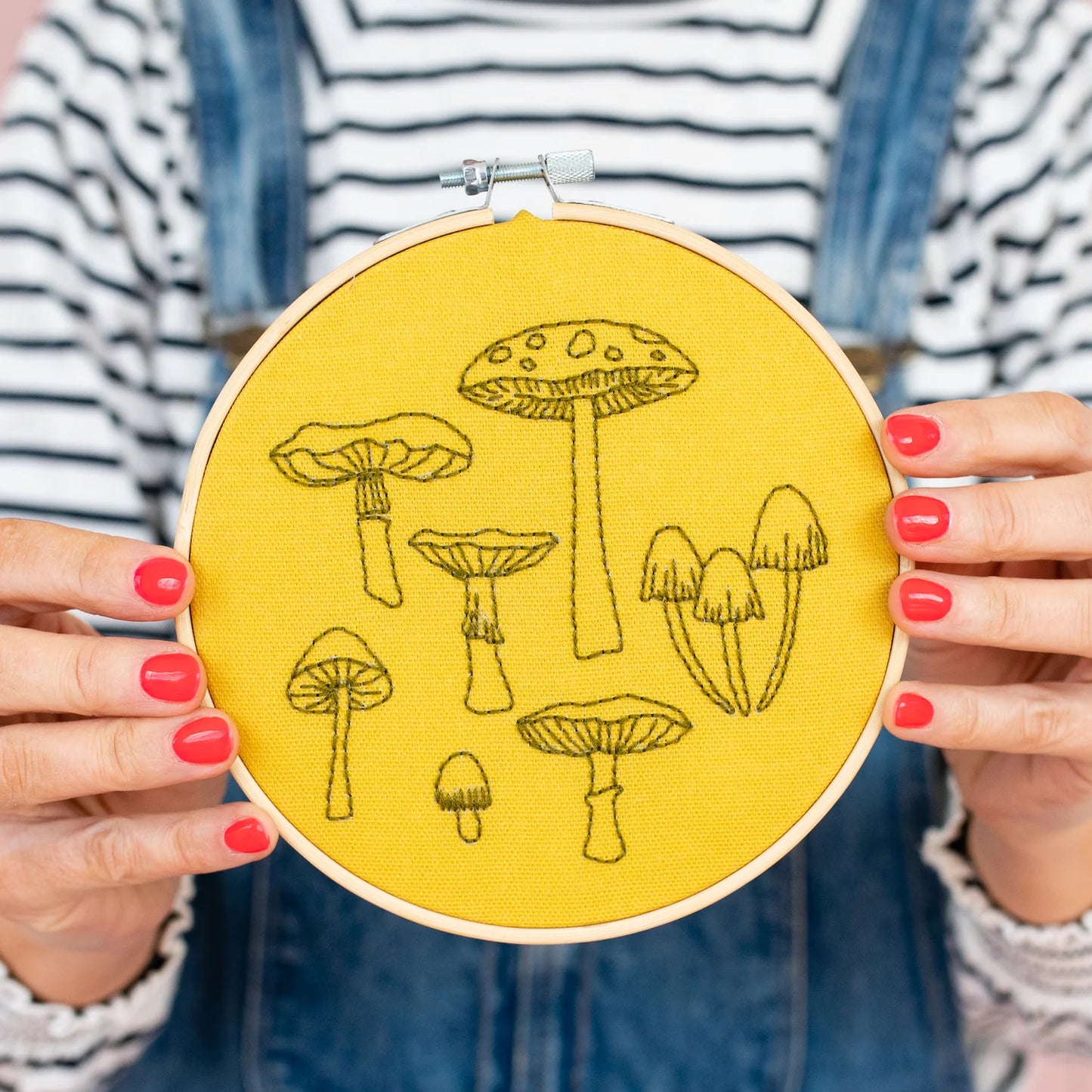 Fungi Embroidery Hoop Kit