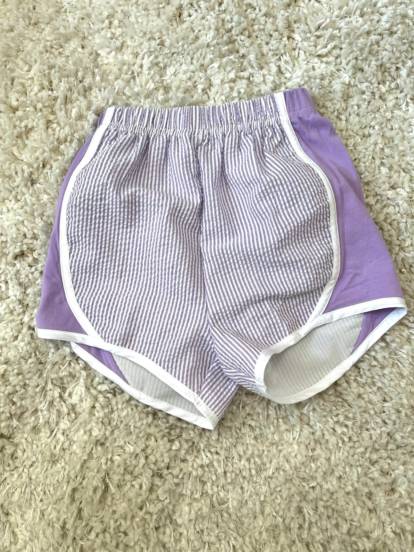 Lavender Seersucker Shorts