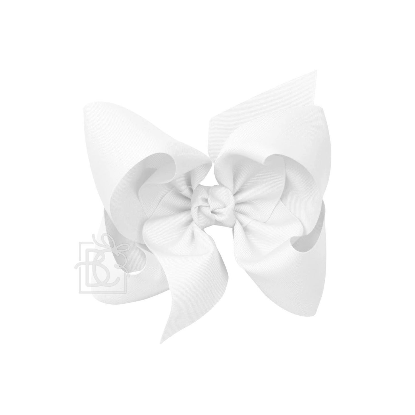 White Bow 7.5” French Clip